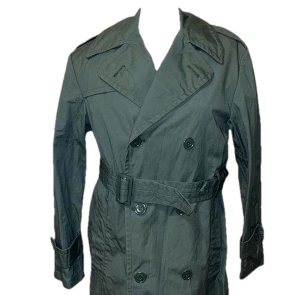 Vintage Union Made Trench Coat New York double breasted  mcm Unisex - Picture 3 of 13